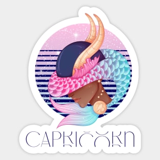 Capricorn Zodiac Sign | Circle Beautiful Girl Sticker